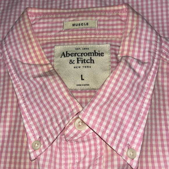 Button down cuff sleeve, cotton shirt, size large - Picture 3 of 4